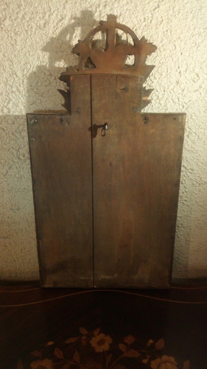 Small Wedding Mirror, Provence 18th Century.-photo-1