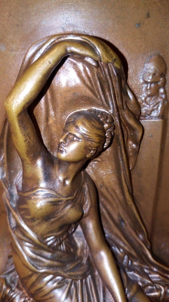 "La Pensée", bronze allégorique signé CHAPU. -photo-1