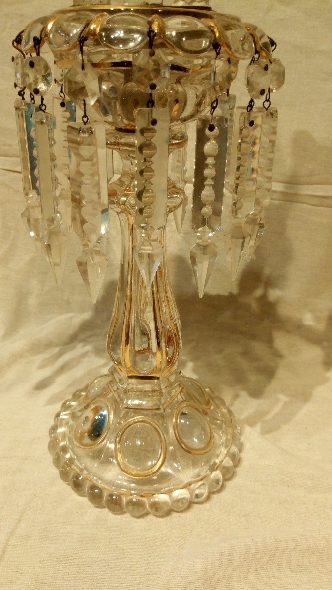 Pair Of Three-light Candelabra. Baccarat 19th.-photo-3