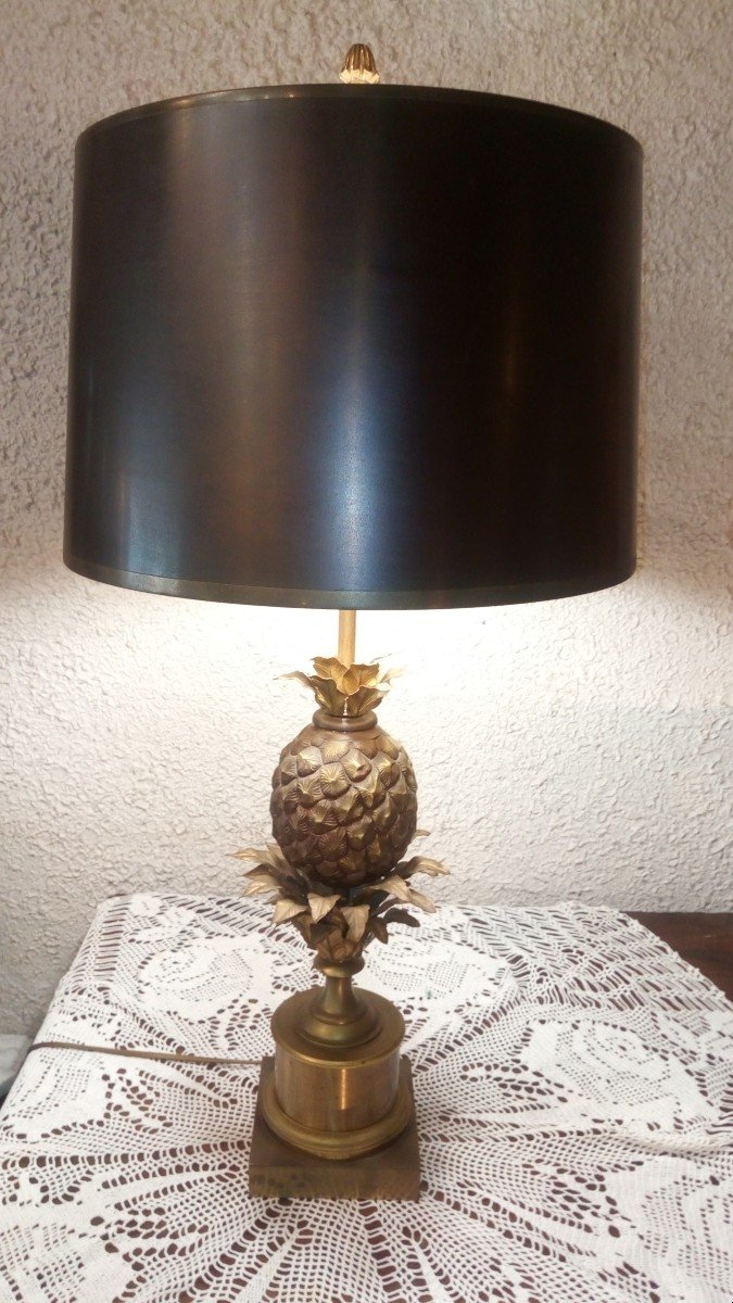 "Maison Charles"  grande lampe 'ananas', années 50.