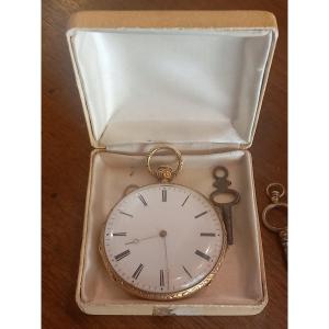 Jolie montre 'gousset', or 18 k, datée 1891, en état de marche.