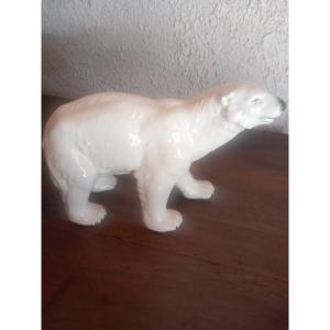 Polar Bear, Bohemian Porcelain, Mid-20th Century.