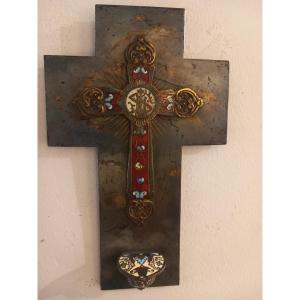 Bénitier en cloisonné, époque début 19ème. 