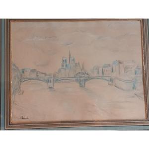 View Of "notre Dame De Paris": Maximilien Luce