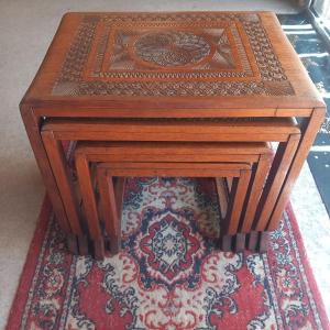 Set Of 4 Nesting Tables. Breton Art Deco.