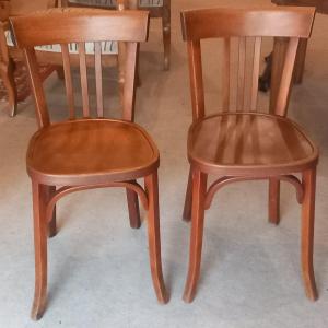 Paire de chaises bistrot "BAUMANN", époque Art Déco.