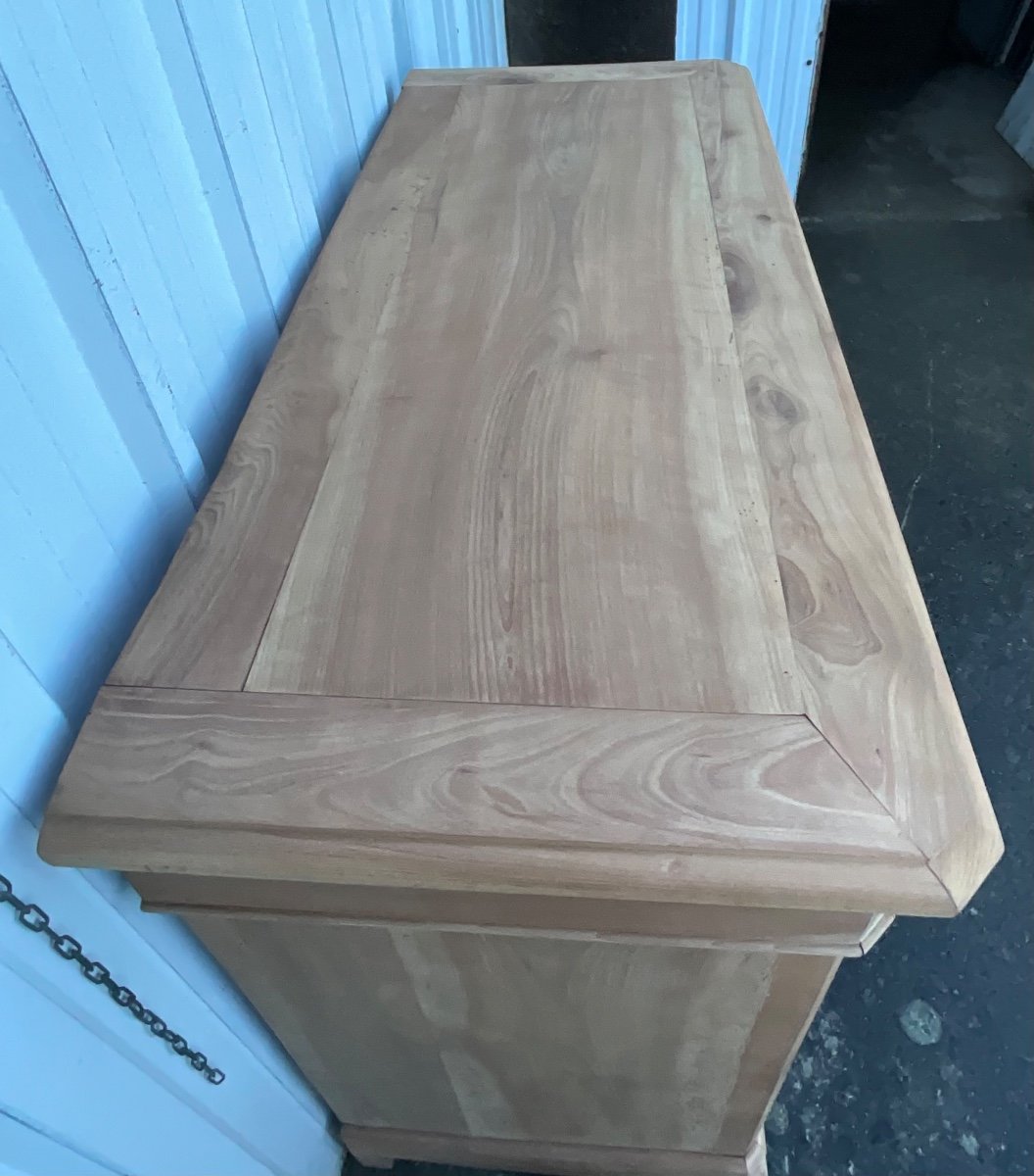 Commode Française Louis Philippe Fin XIXème Siècle blanchie-photo-1