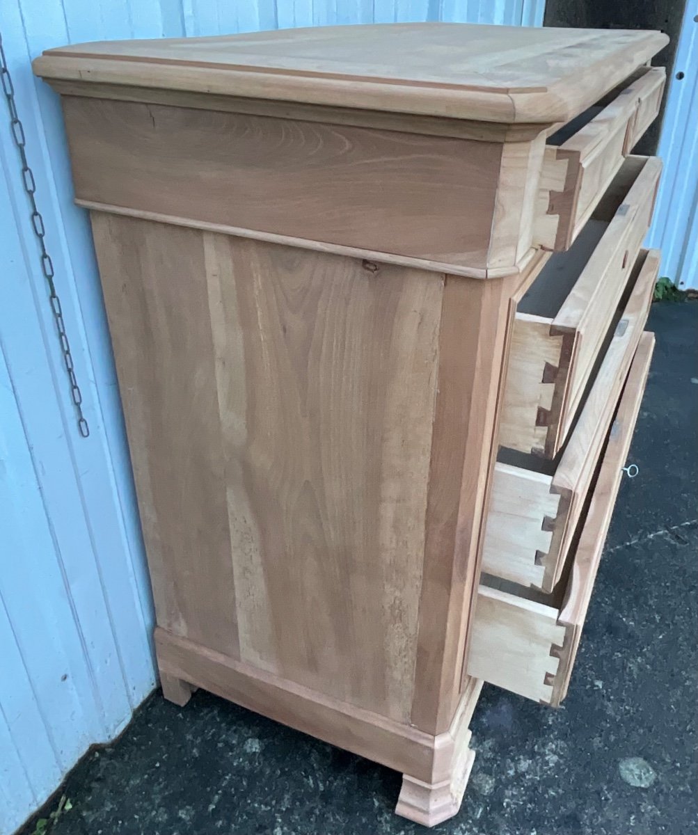 Commode Française Louis Philippe Fin XIXème Siècle blanchie-photo-6