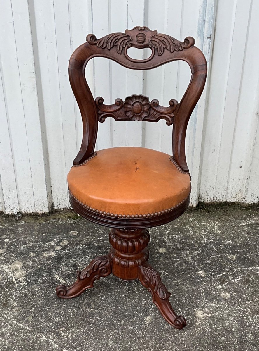 Chaise Française De Harpiste milieu 19ème