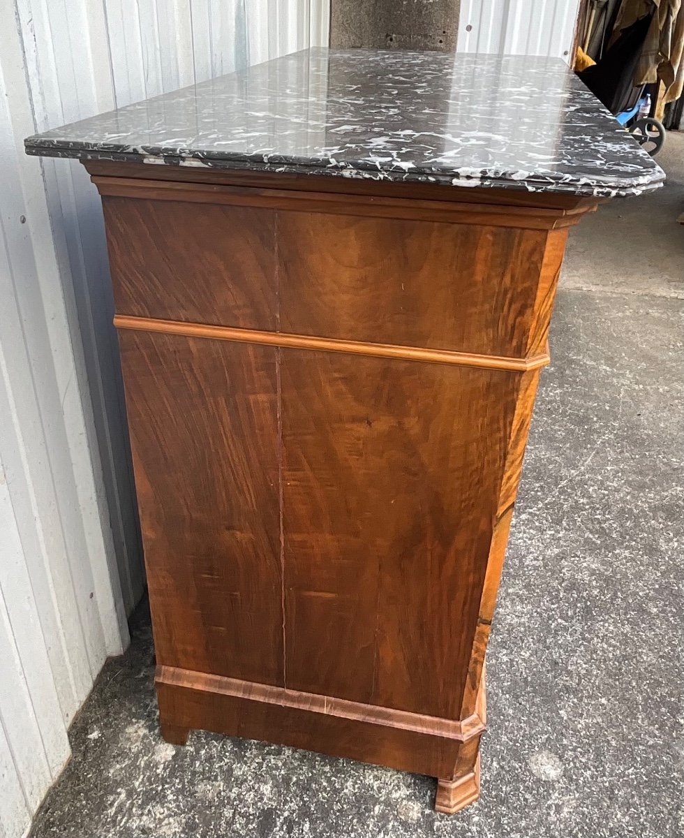 Louis Philippe Burl Walnut Commode Late 19th-photo-3