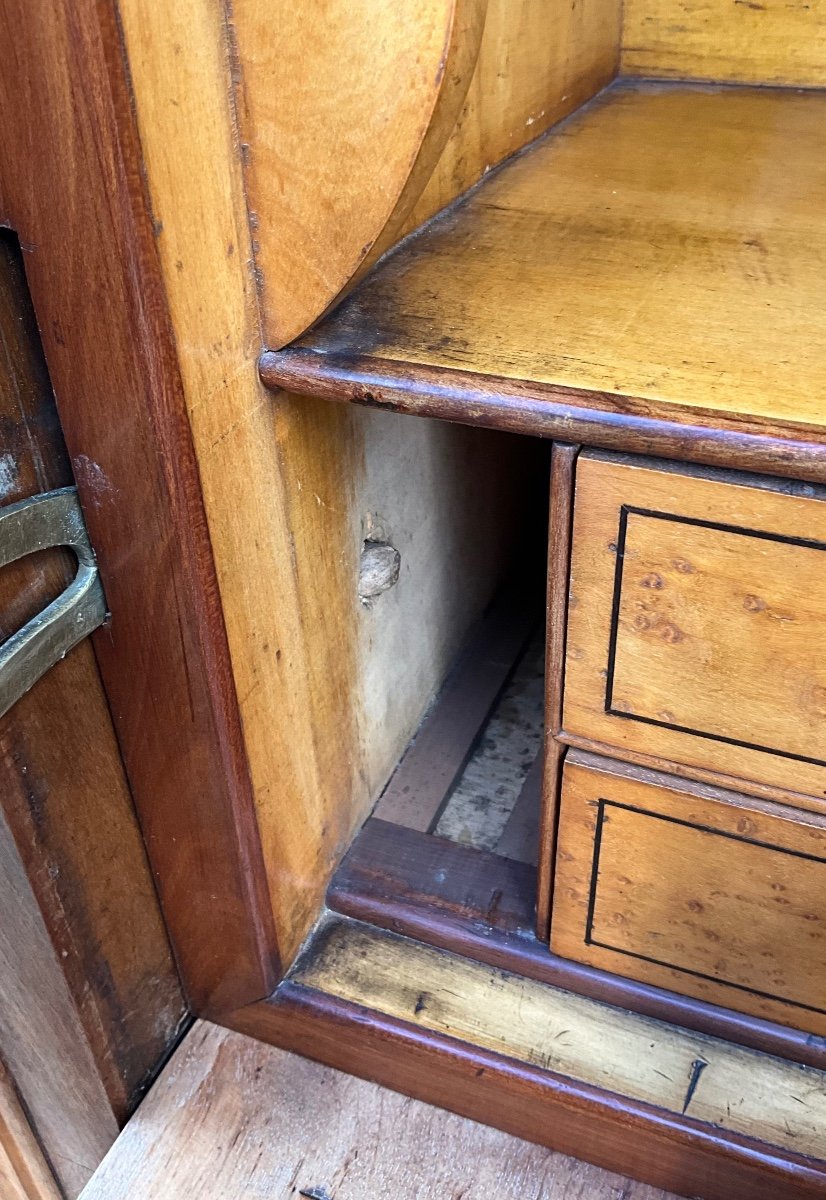 Secretary Period Louis Philippe, Mid 19th Century, In Walnut Bramble.-photo-4