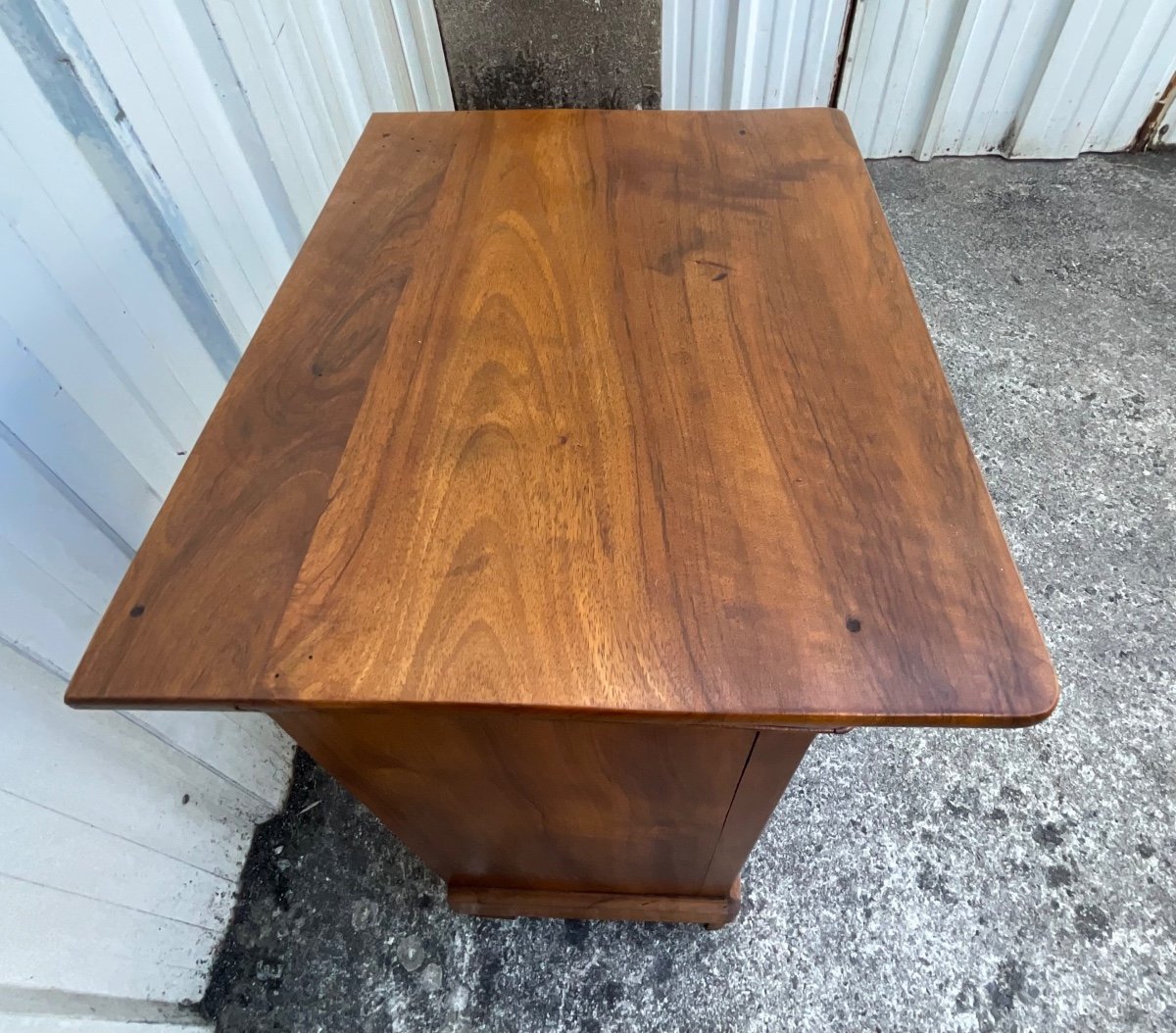 Louis Philippe Nightstand In Burr Walnut Mid 19th-photo-6