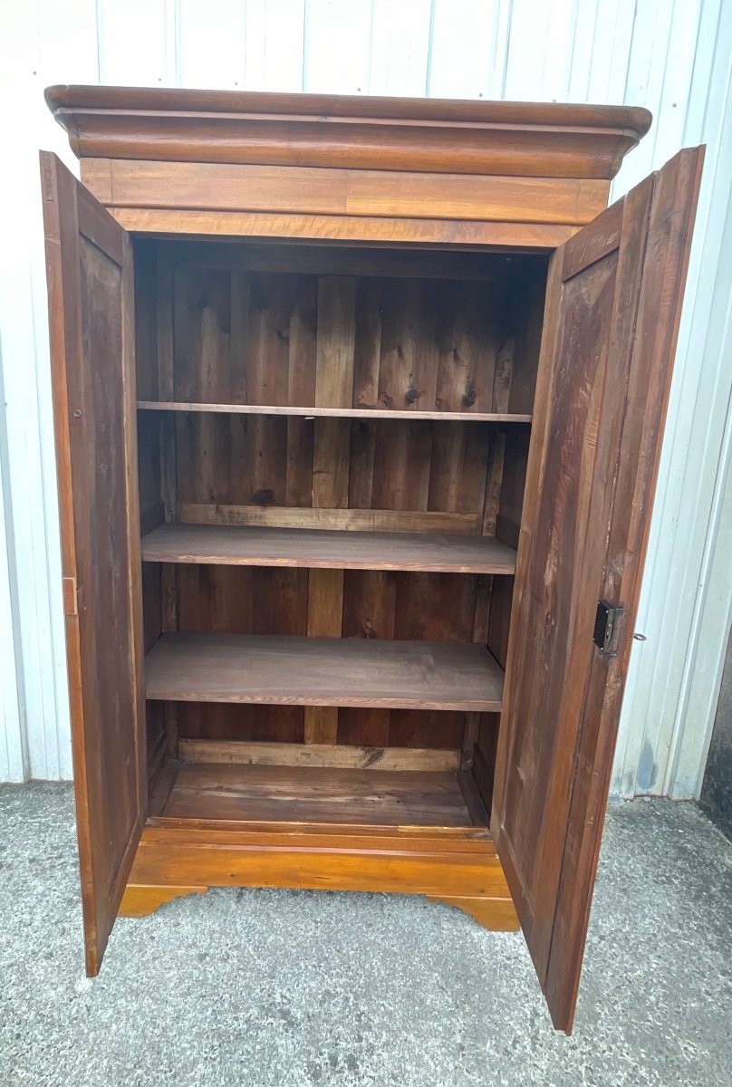 French Louis Philippe Cabinet In Solid Walnut, Mid 19th Century-photo-5