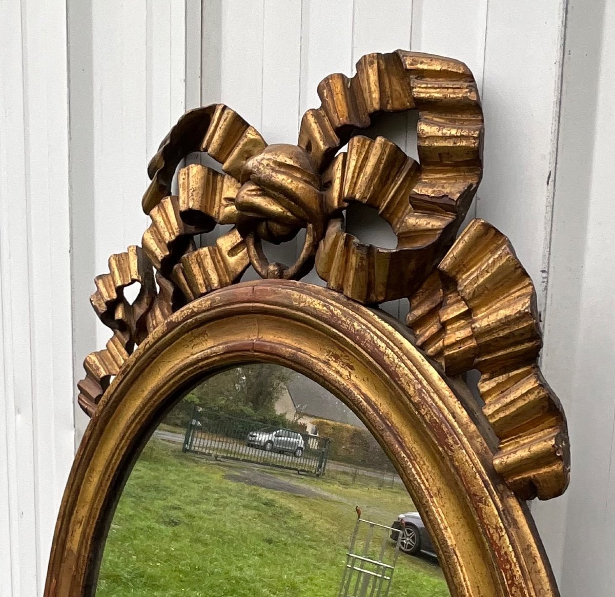 Miroir Antique Français D’inspiration Louis XVI, XIXe Siècle-photo-3