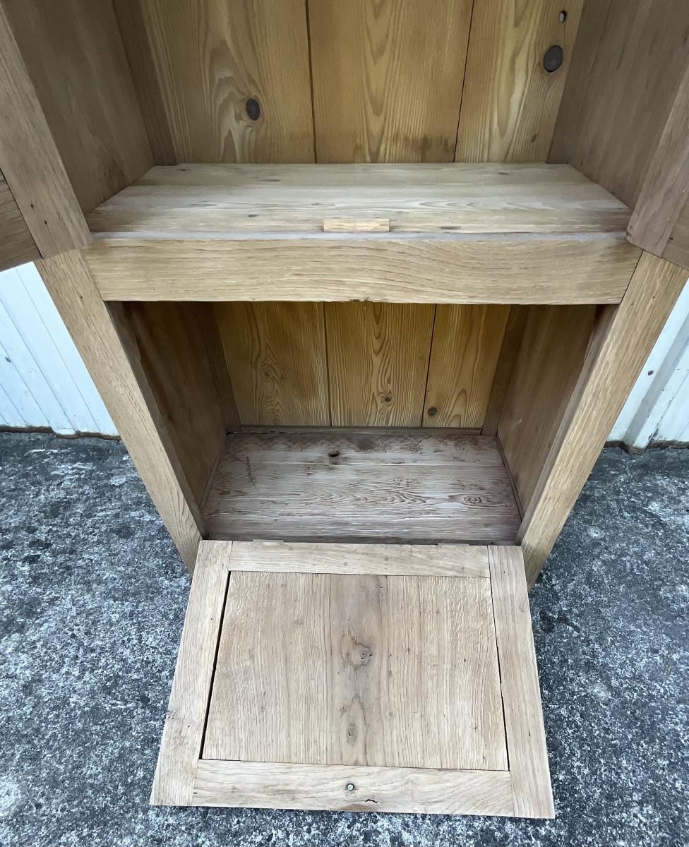 Meuble de rangement en chêne massif – Style campagnard contemporain-photo-3