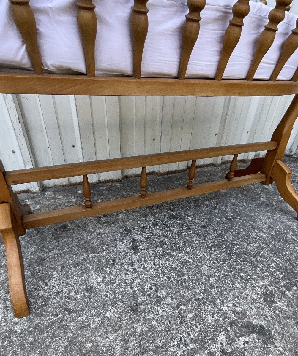 Antique Cradle In Solid Beech – Early 20th Century-photo-8