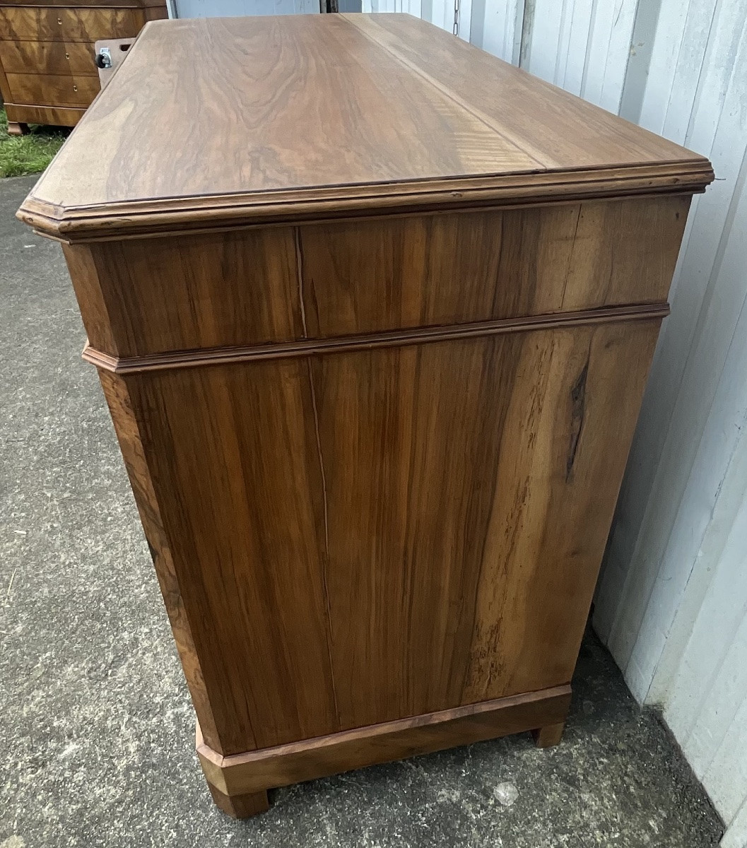 Chest Of Drawers In Walnut And Burr Walnut, Late 19th Century-photo-6