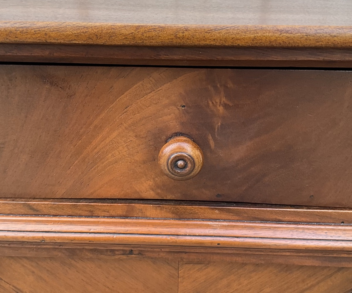Table de chevet Louis-Philippe en noyer, fin XIXe siècle-photo-4