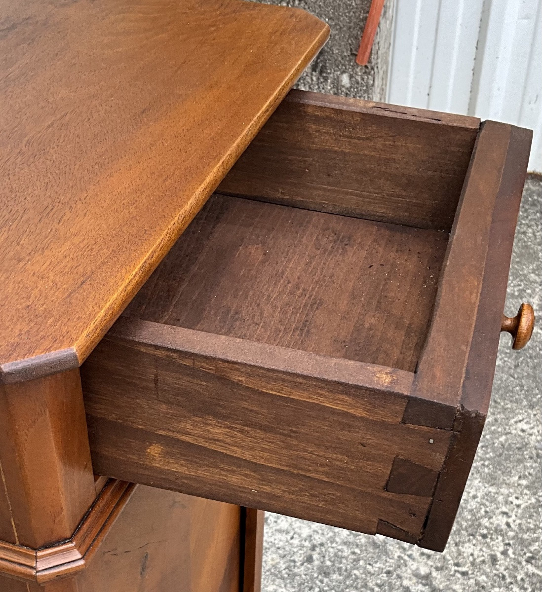 Table de chevet Louis-Philippe en noyer, fin XIXe siècle-photo-7