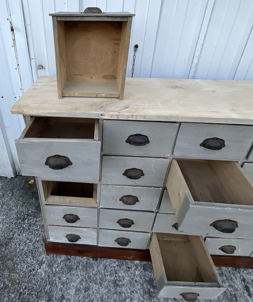 Antique 40-drawer Apothecary Cabinet – Paris, Circa 1920-photo-4