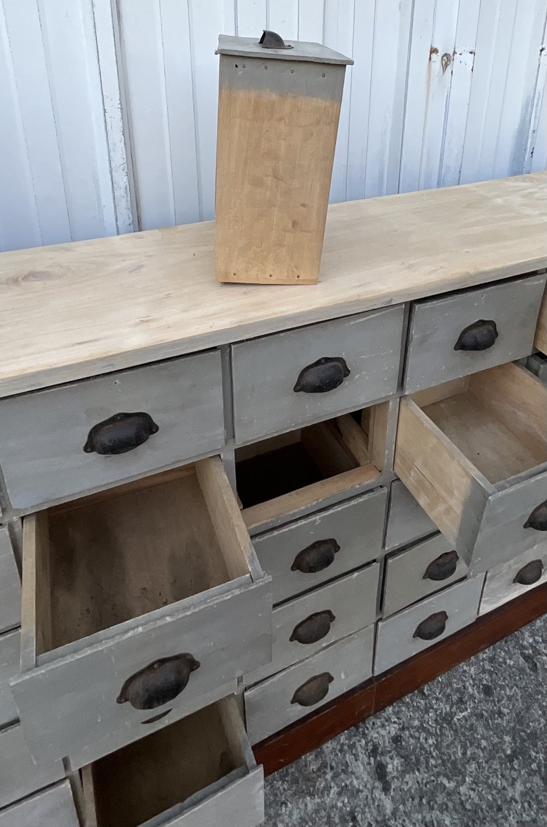 Antique 40-drawer Apothecary Cabinet – Paris, Circa 1920-photo-1