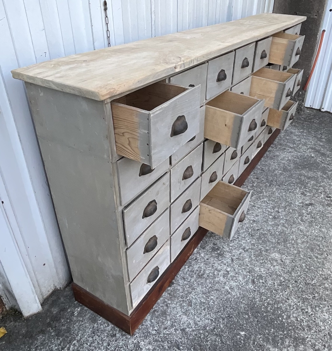 Antique 40-drawer Apothecary Cabinet – Paris, Circa 1920-photo-5