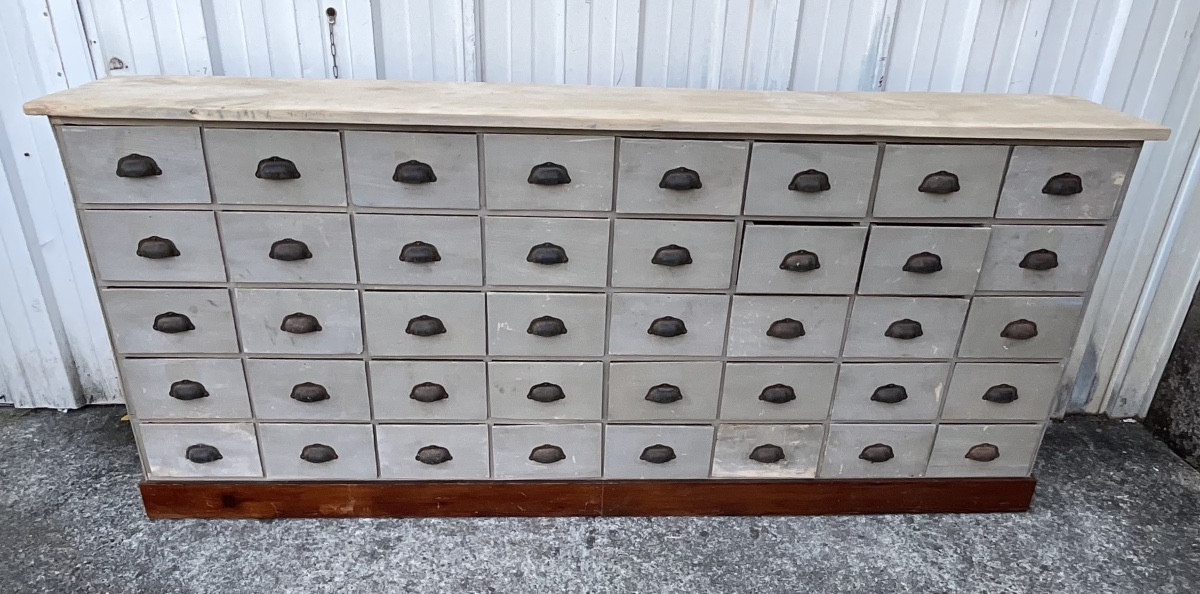 Antique 40-drawer Apothecary Cabinet – Paris, Circa 1920