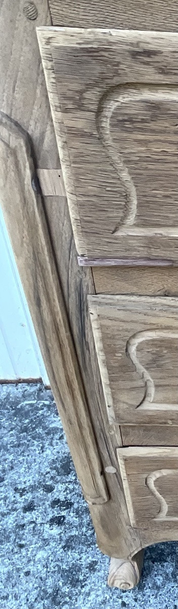 Louis XV Chest Of Drawers In Solid Oak, Late 18th Century-photo-2