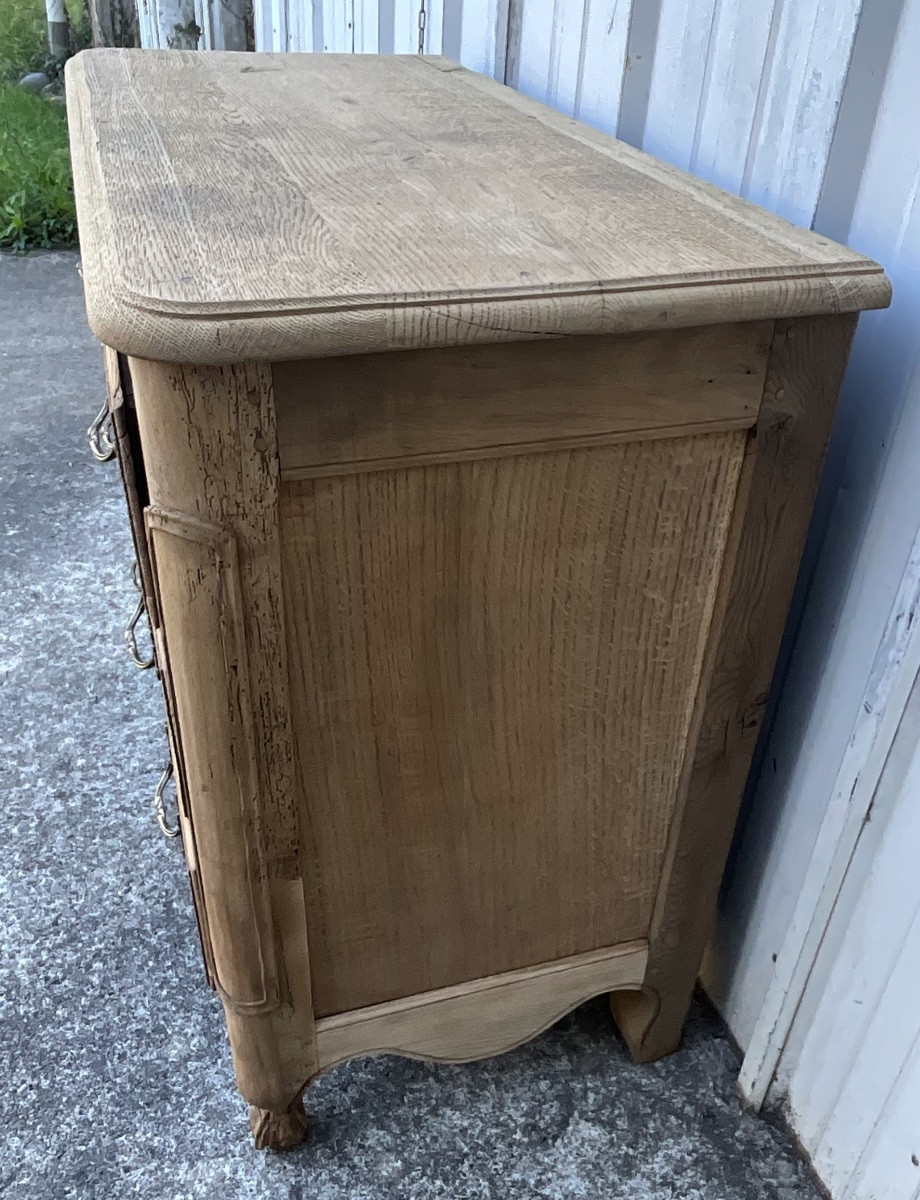 Louis XV Chest Of Drawers In Solid Oak, Late 18th Century-photo-2