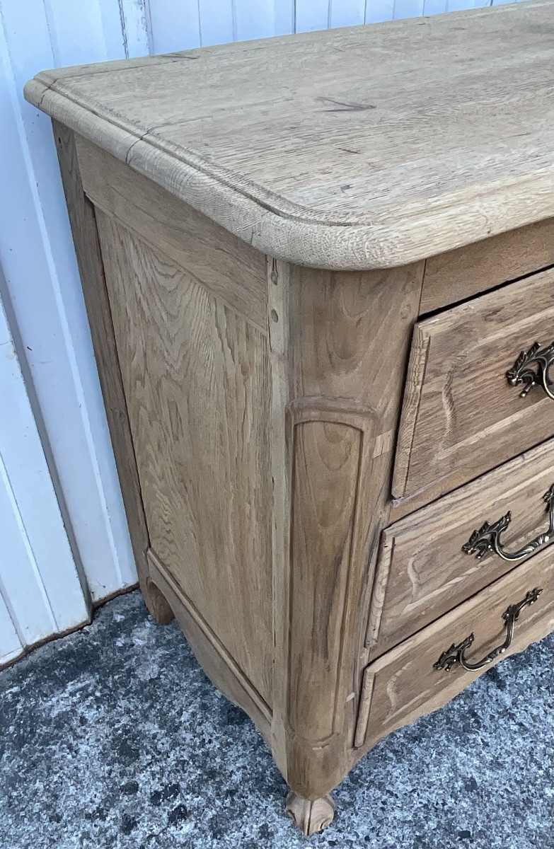Louis XV Chest Of Drawers In Solid Oak, Late 18th Century-photo-5