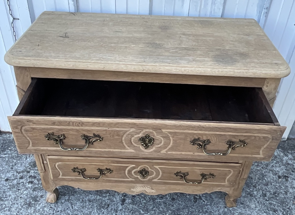 Louis XV Chest Of Drawers In Solid Oak, Late 18th Century-photo-6