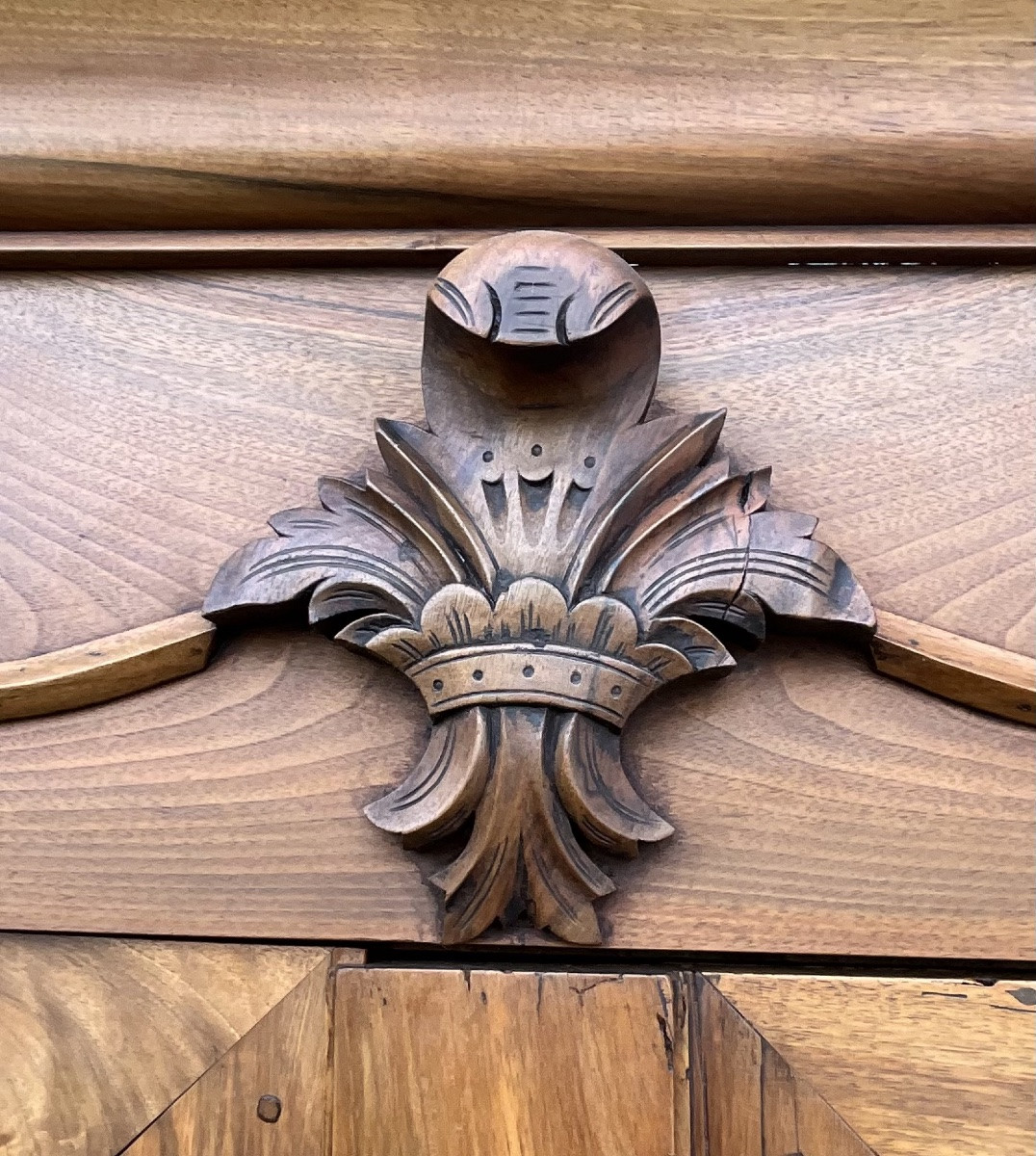 Armoire Empire en noyer massif  France, milieu du XIXe siècle-photo-7