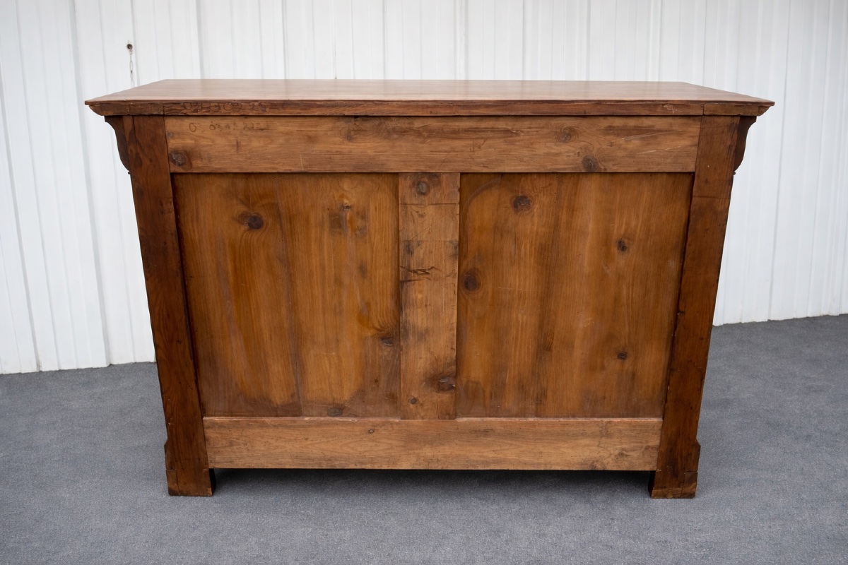 Commode Louis-Philippe en ronce de noyer  France, milieu du XIXᵉ siècle-photo-2