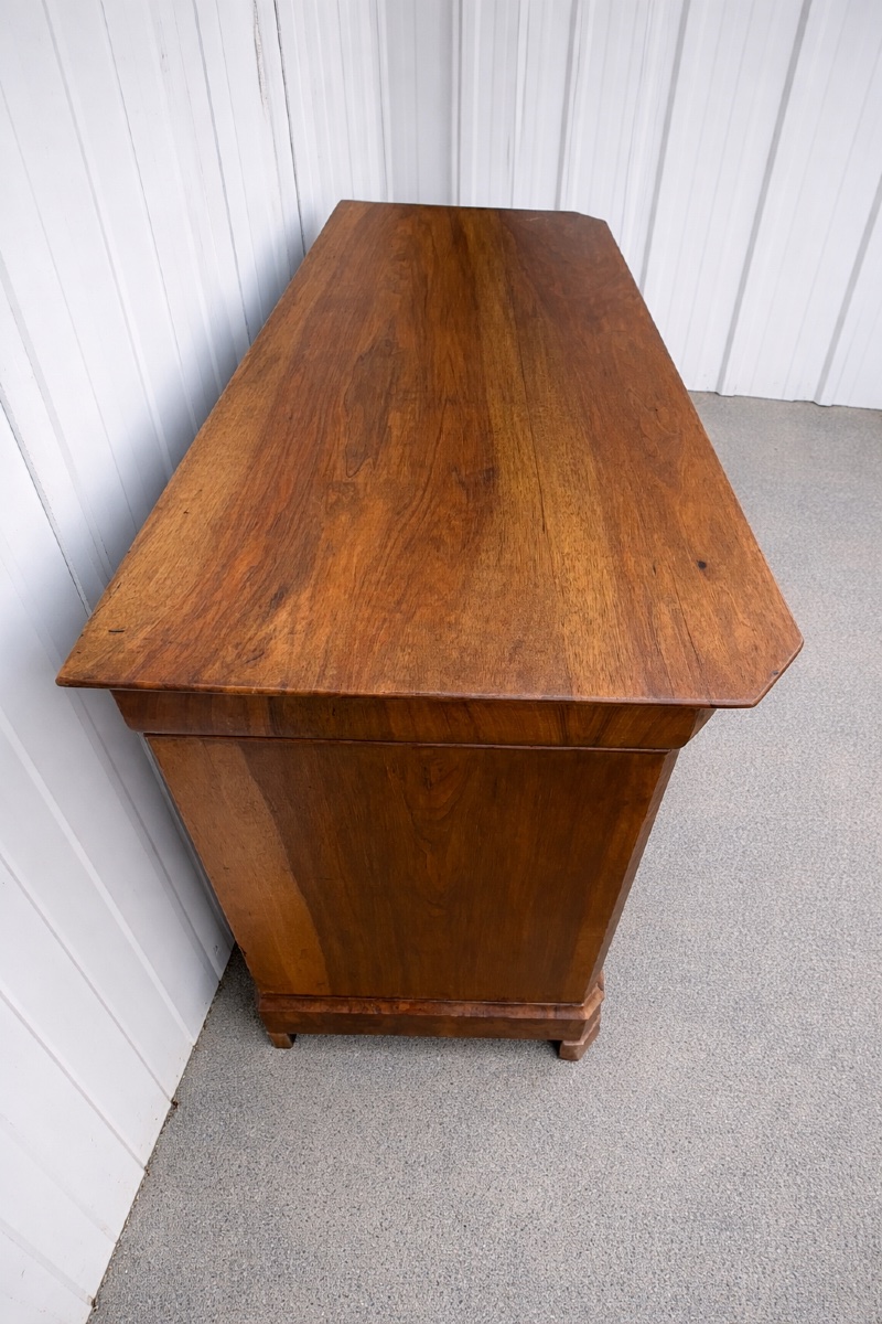 Commode Louis-Philippe en ronce de noyer  France, milieu du XIXᵉ siècle-photo-4