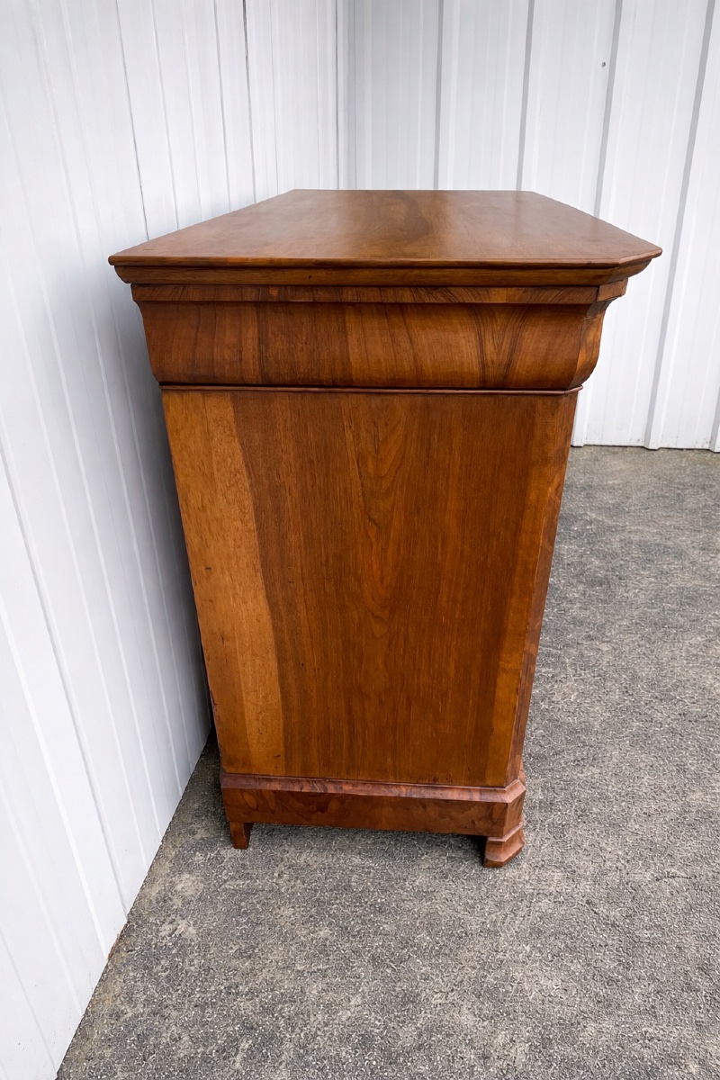 Commode Louis-Philippe en ronce de noyer  France, milieu du XIXᵉ siècle-photo-5