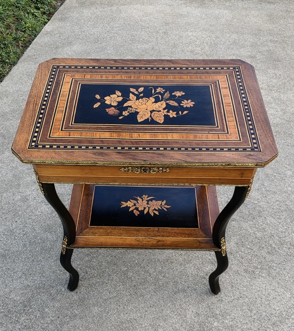 Occasional Table  Napoleon III Period, Louis XV Style-photo-2