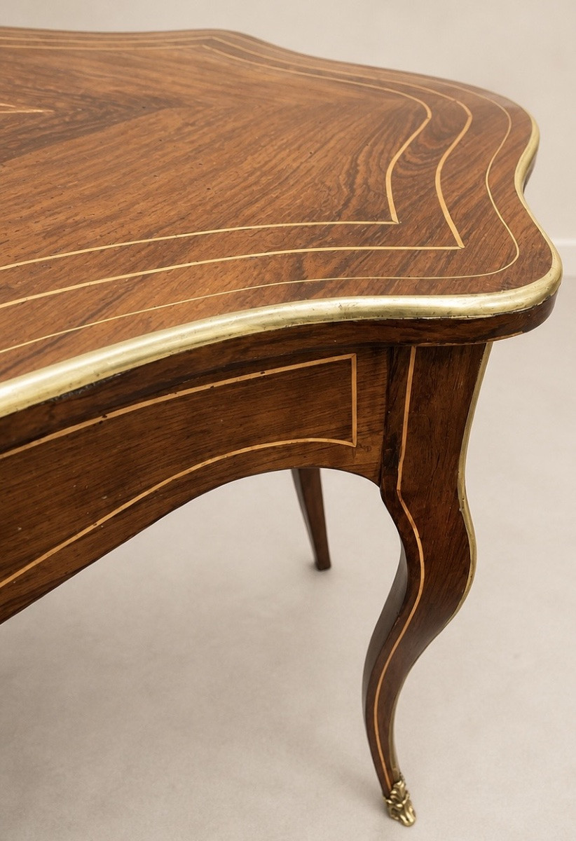  Table  d’appoint ou de milieu  Époque Napoléon III, style Louis XV-photo-2