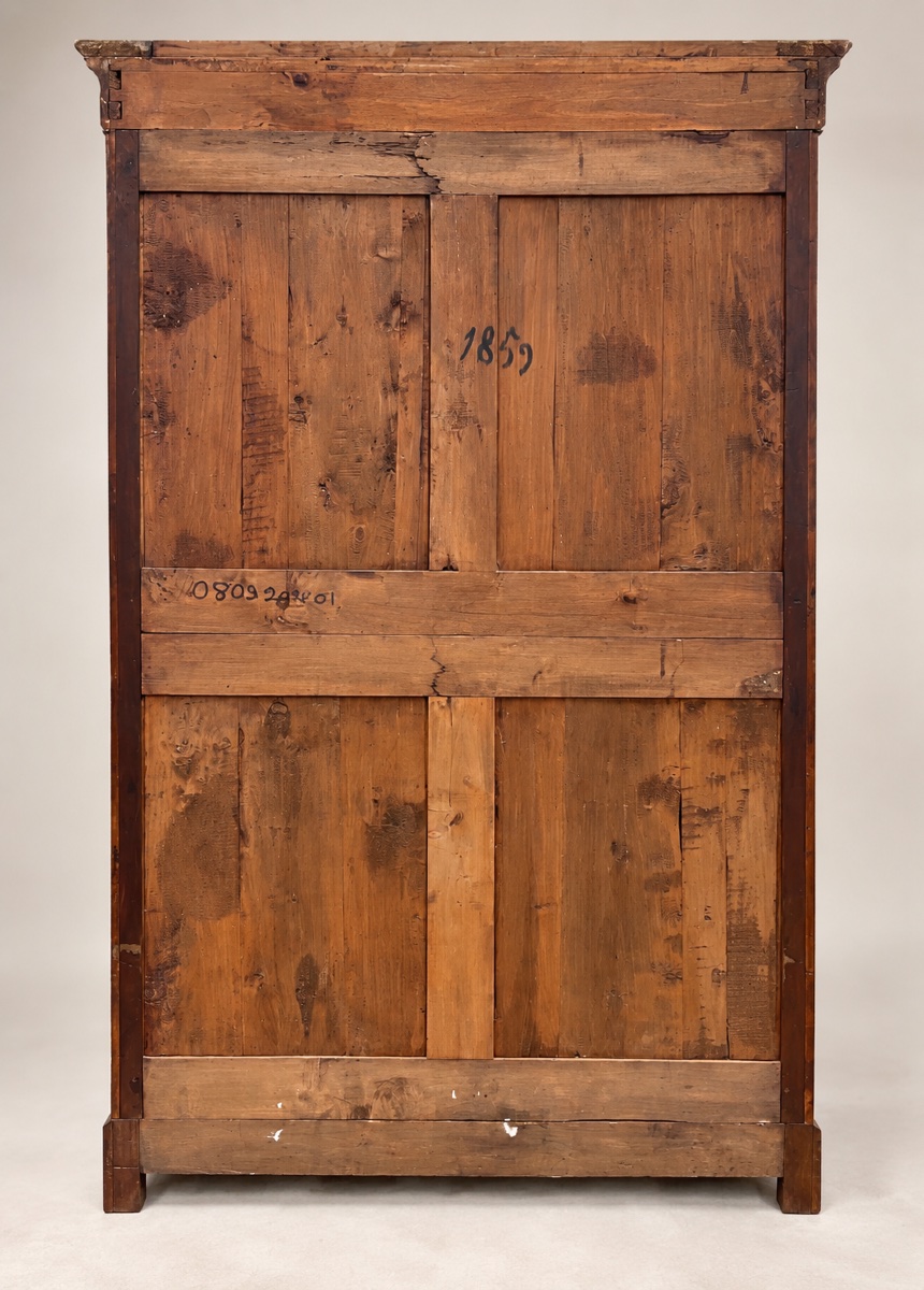Armoire Louis-Philippe en ronce et loupe de noyer-photo-2