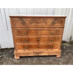Louis Philippe Chest Of Drawers Whitened Burr Walnut Late 19th Century