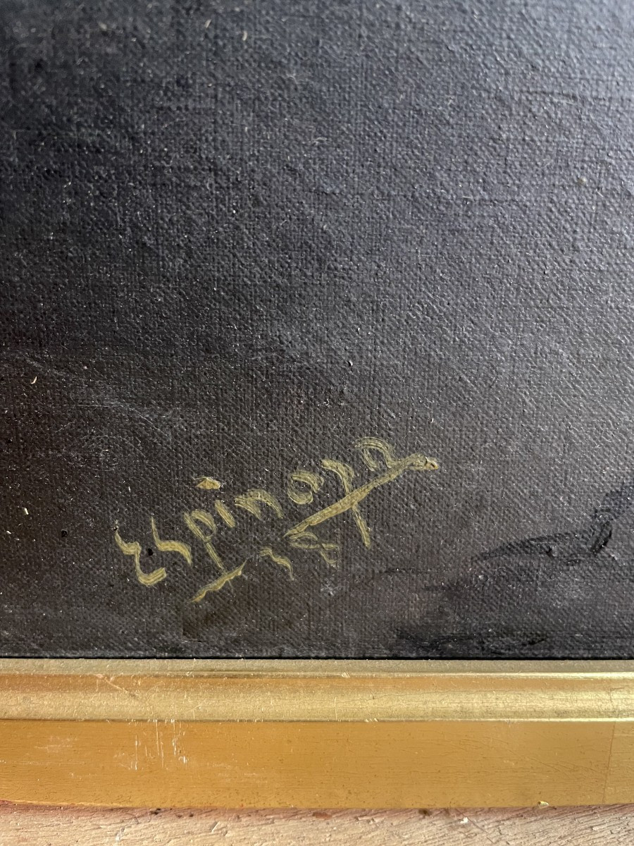 Painting On Canvas By Henry Espinouze -photo-3