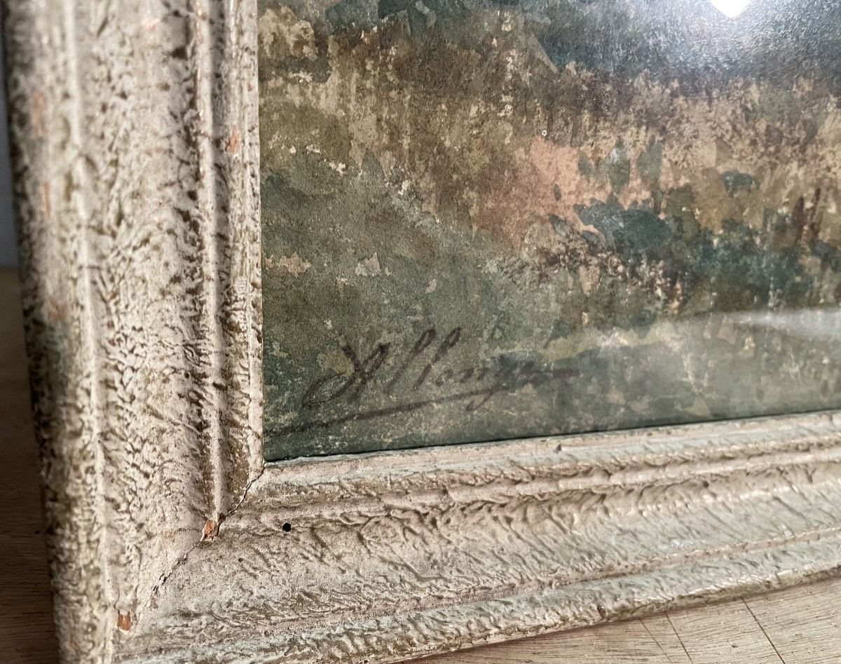 Aquarelle par Auguste ALLONGE  (1833/1898)-photo-3