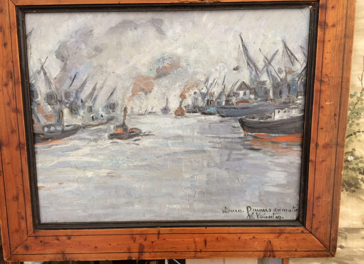 The Port Of Rouen By M.valentin