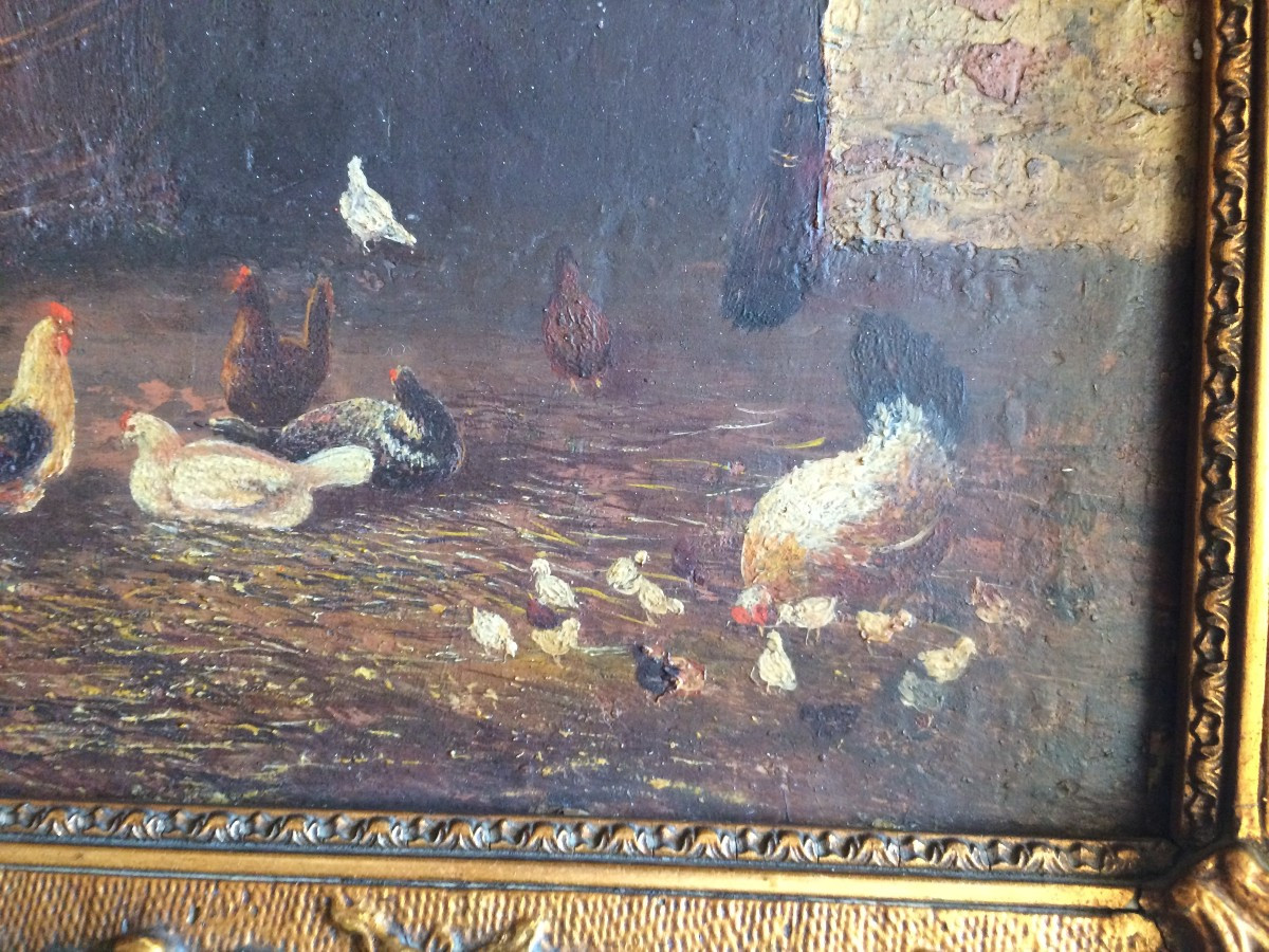 Painting Of Hens And Chicks By Orset-photo-2