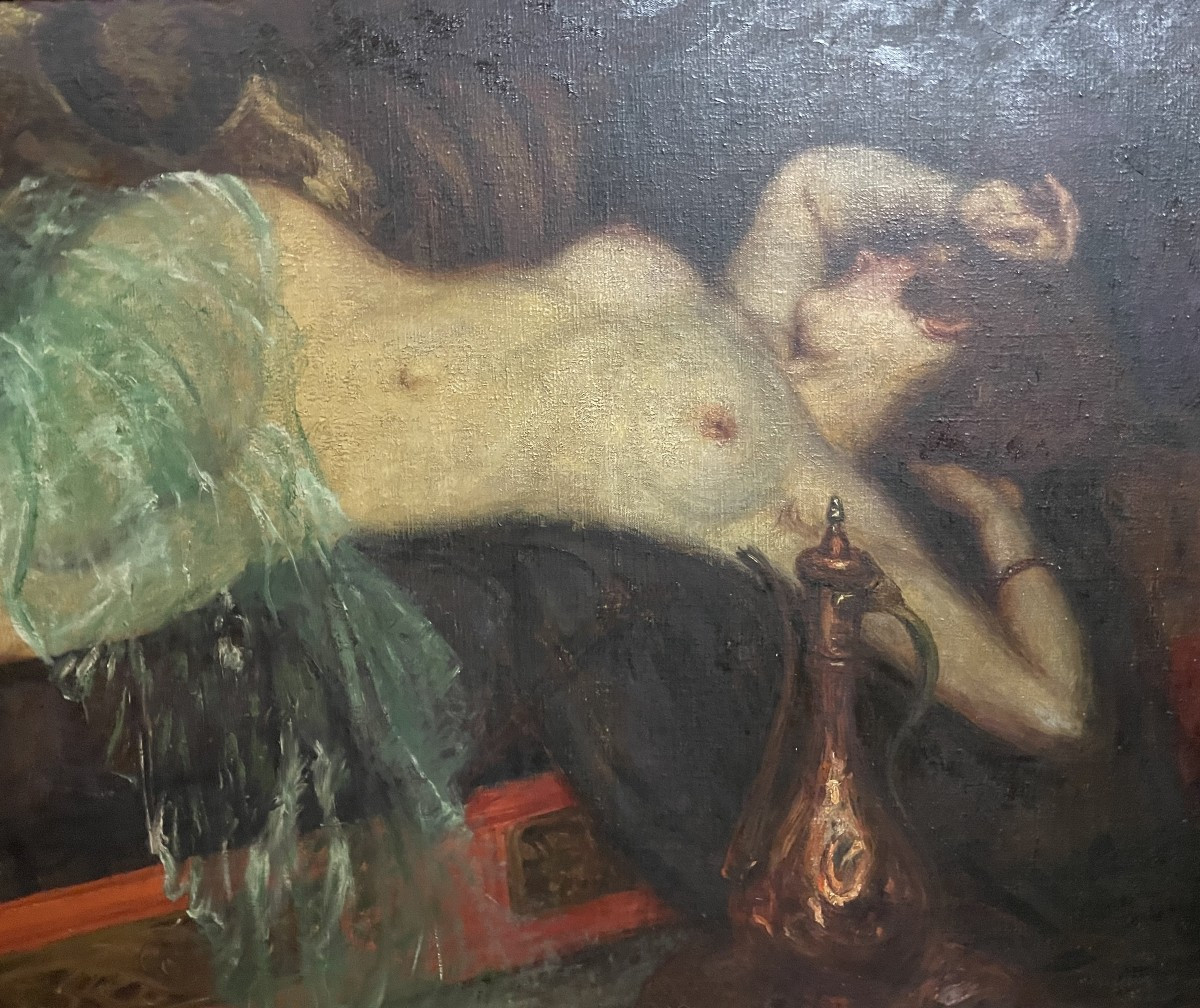 Femme Nue Sur Un Lit,by H.vincent Anglade-photo-2