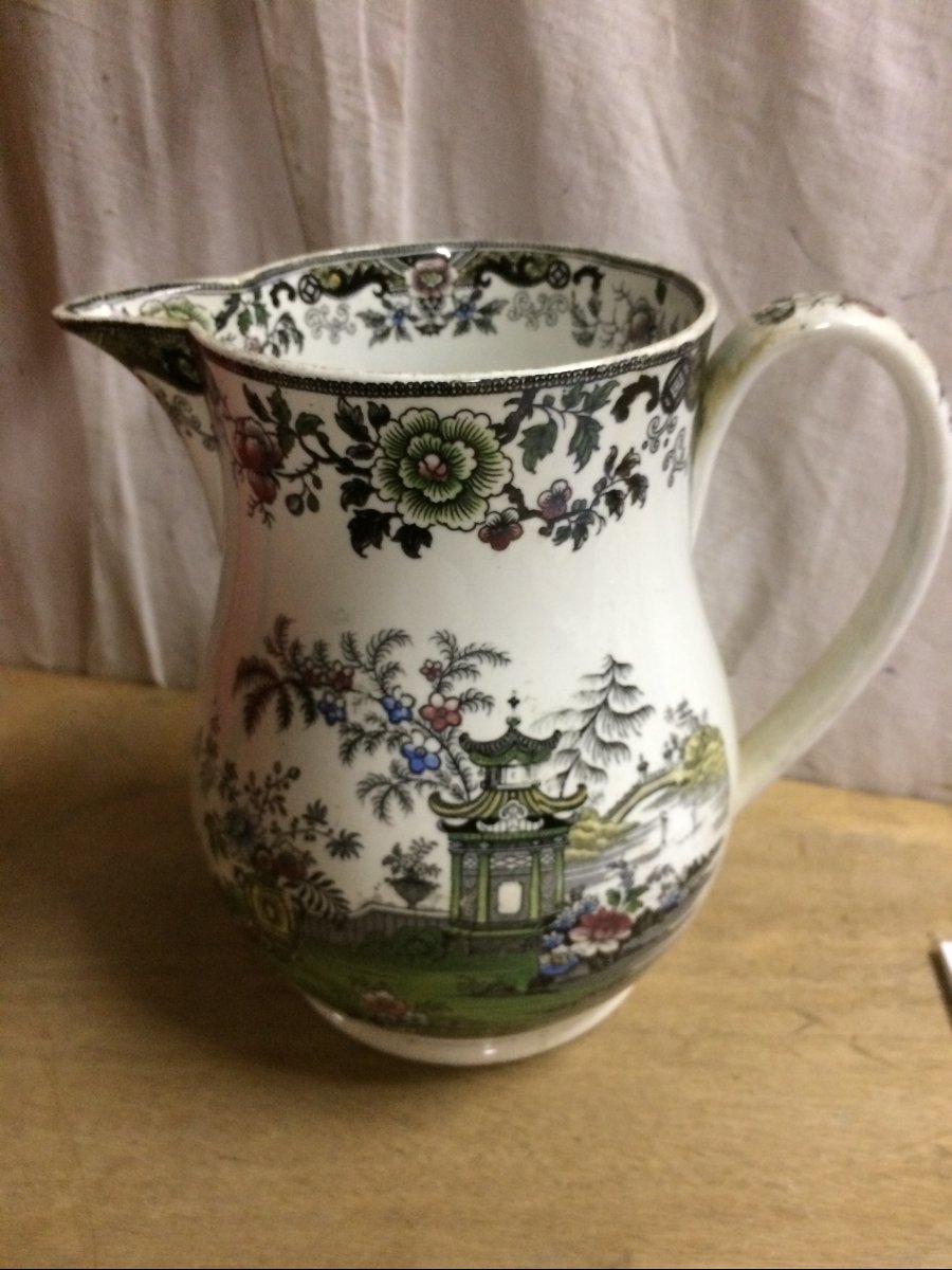 Creil And Montereau Earthenware Pitcher-photo-2