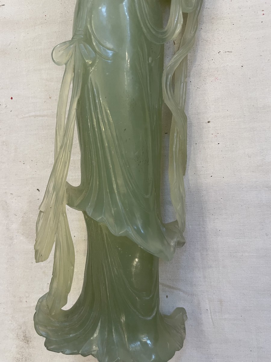 Sculpture de femme en jade /jadéite -photo-4