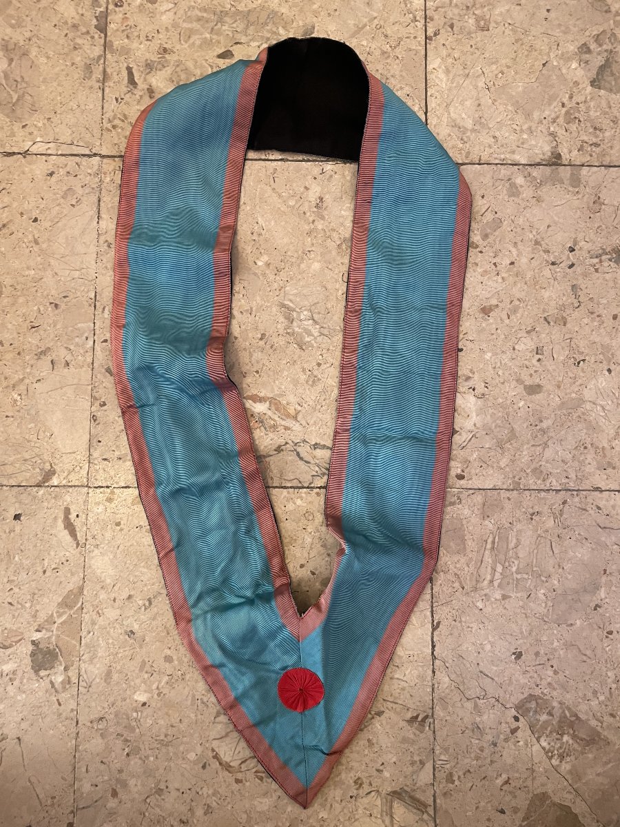 Tablier de Franc Maçonnerie et cordon-photo-4