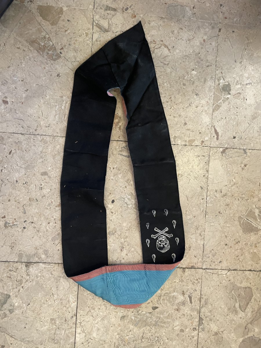 Tablier de Franc Maçonnerie et cordon-photo-1