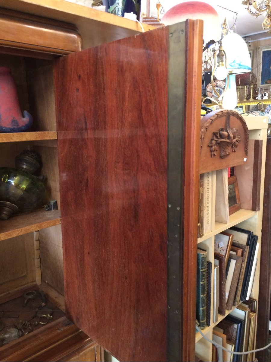 Vitrine deux corps en acajou-photo-6