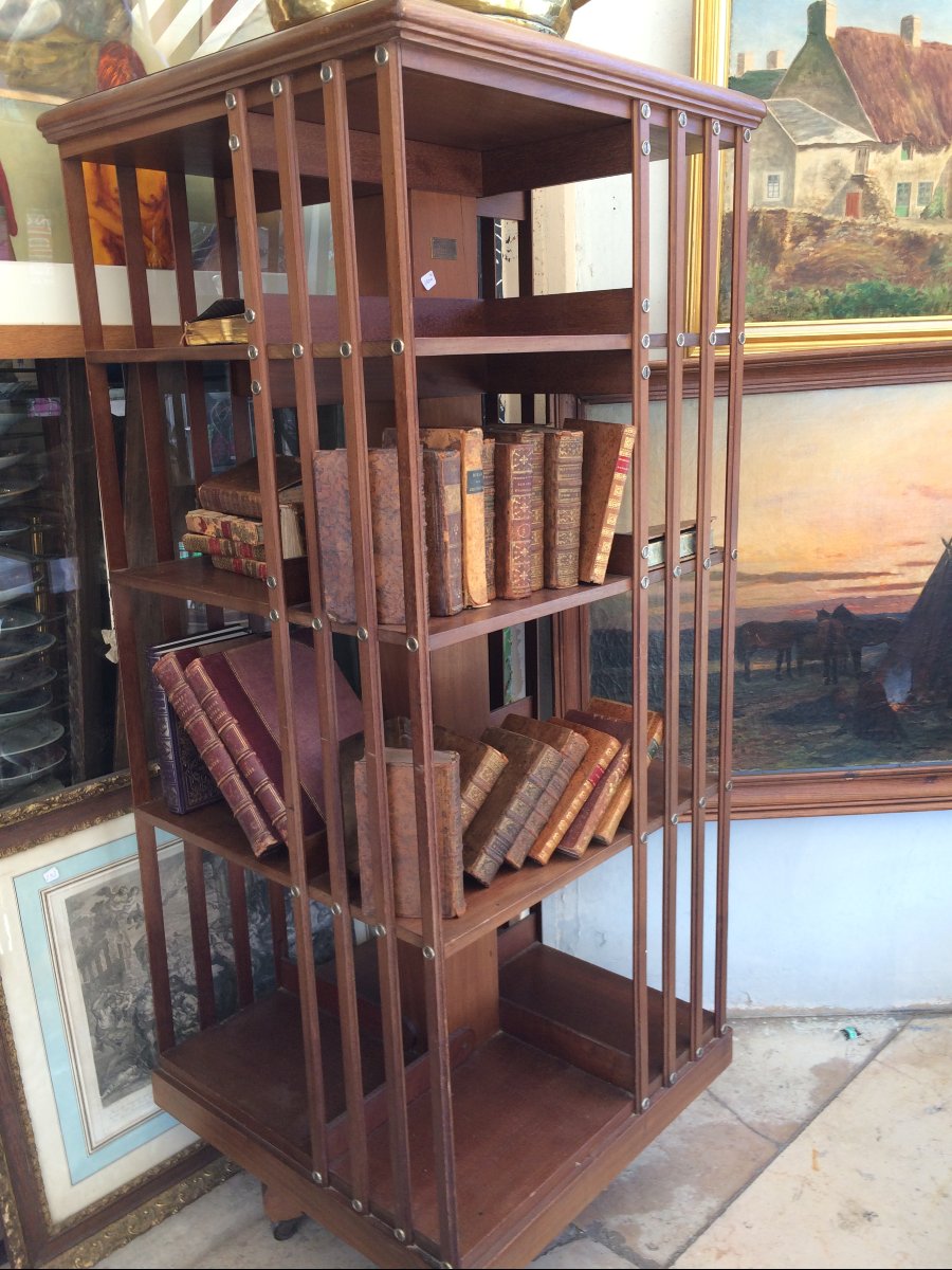 Rotating Bookcase By E.m. Terquem, Paris-photo-4